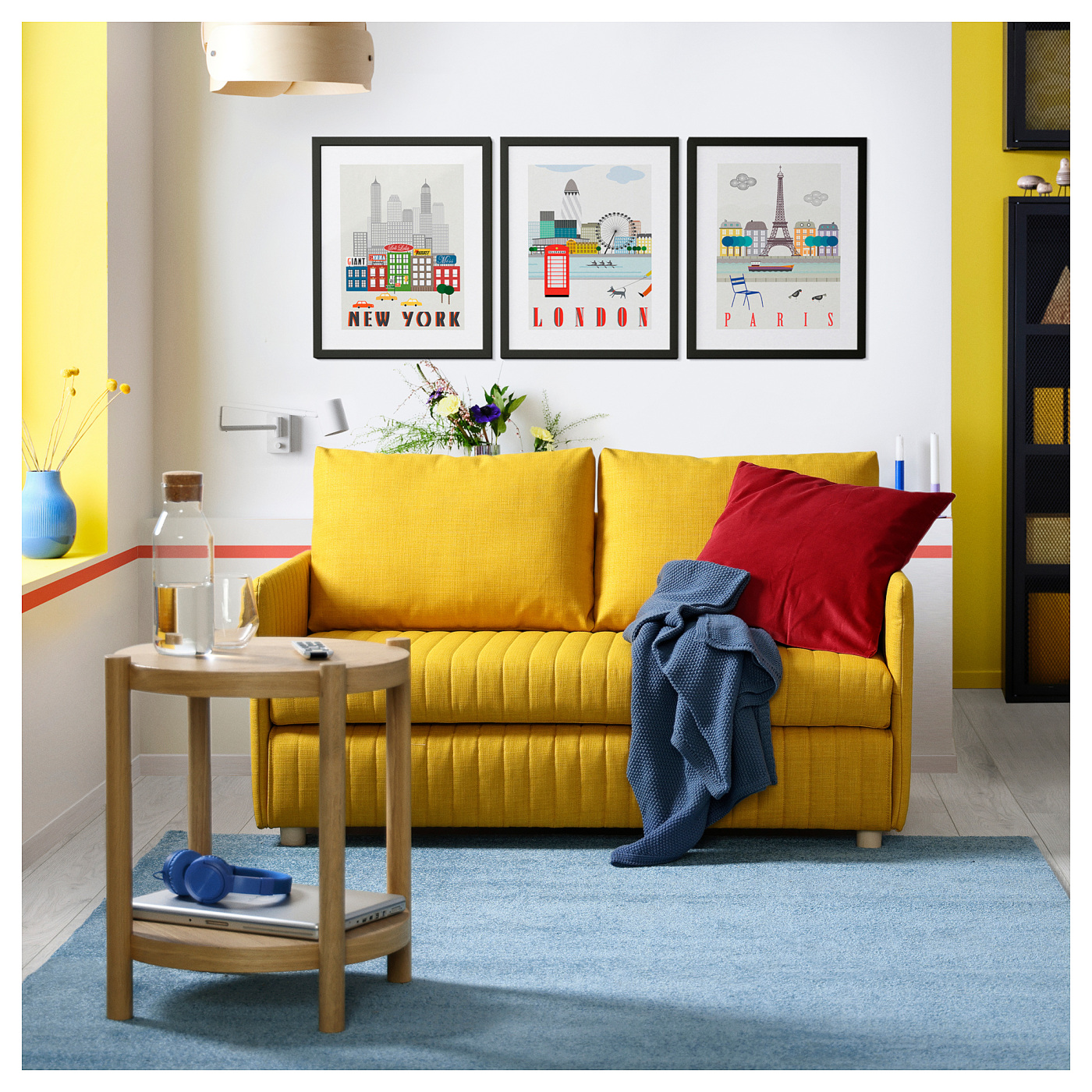 FRIDHULT sofa-bed Skiftebo yellow - IKEA