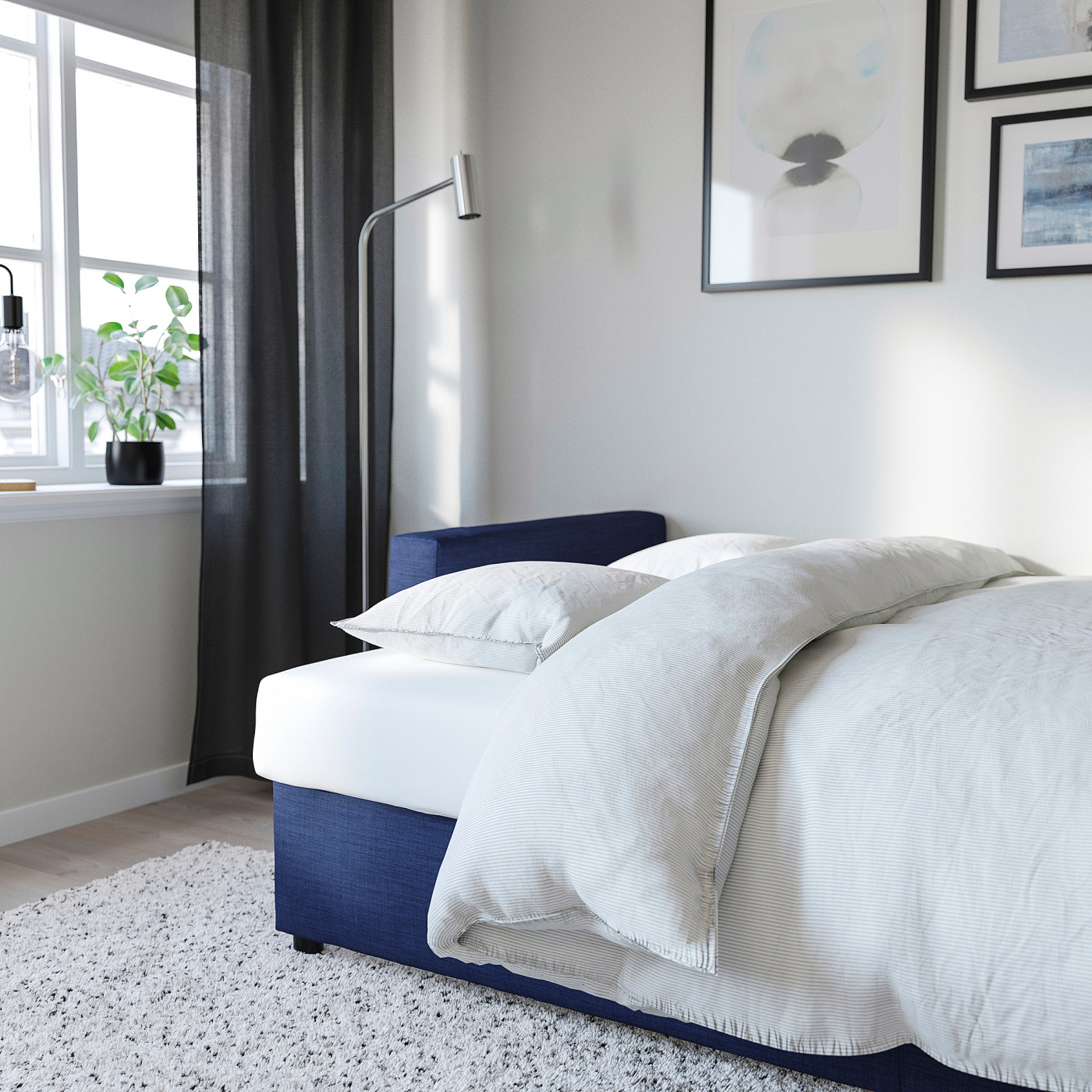 FRIHETEN 3-seat sofa-bed Skiftebo blue - IKEA