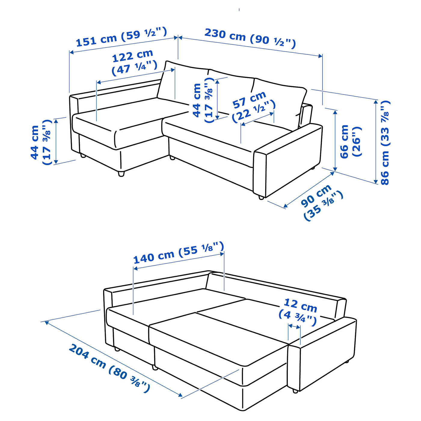 FRIHETEN corner sofa-bed with storage Faringe light grey - IKEA