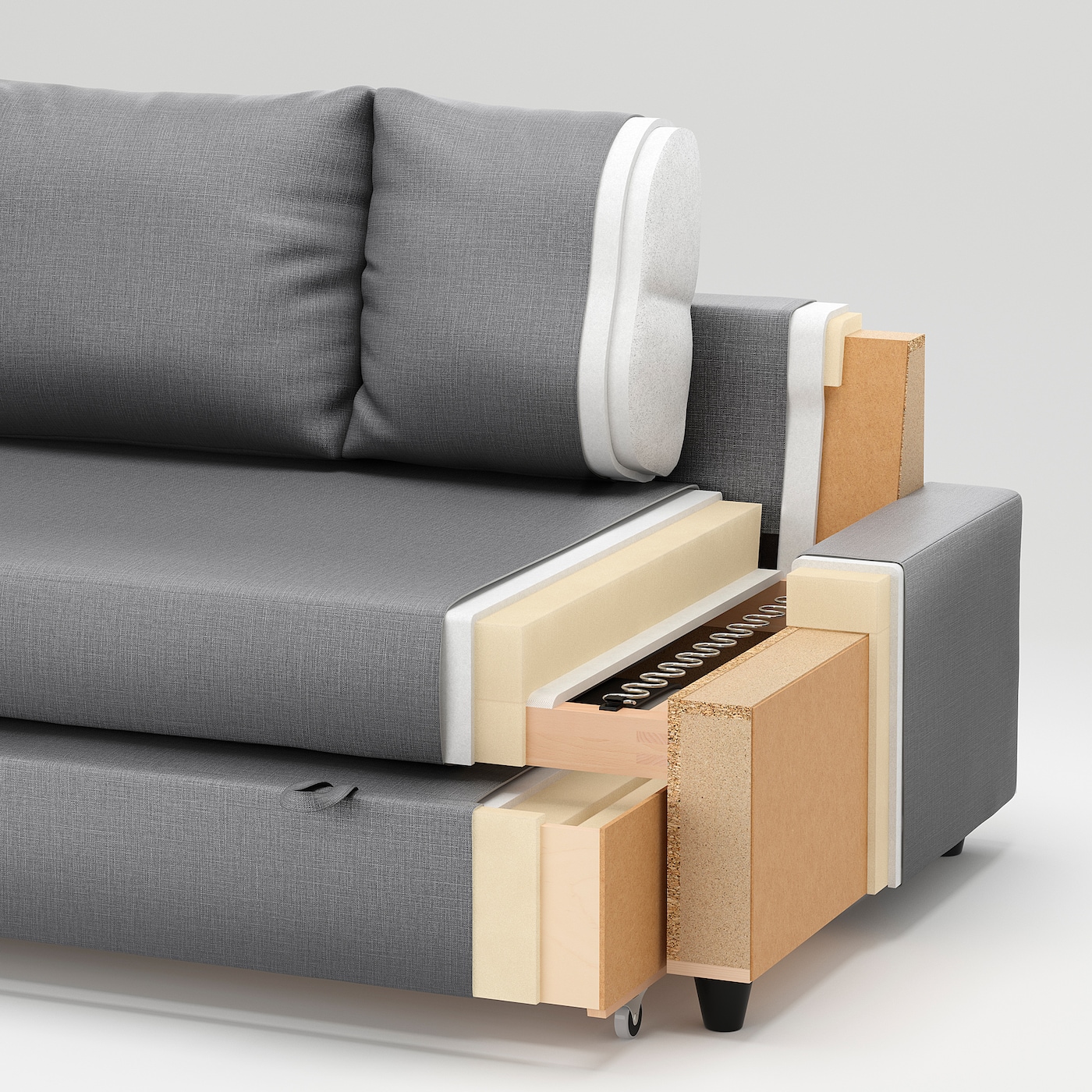 FRIHETEN corner sofa bed with storage Hyllie dark grey IKEA