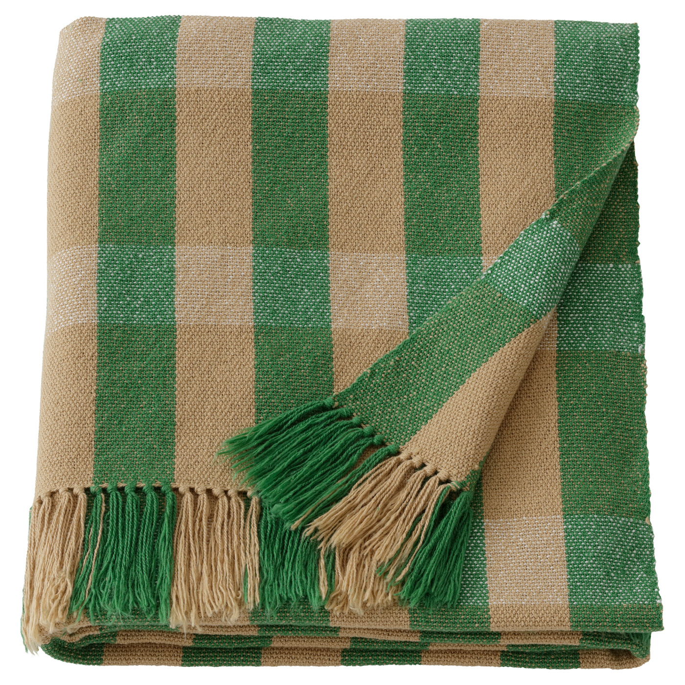 FRÖDD throw green/stripe - IKEA