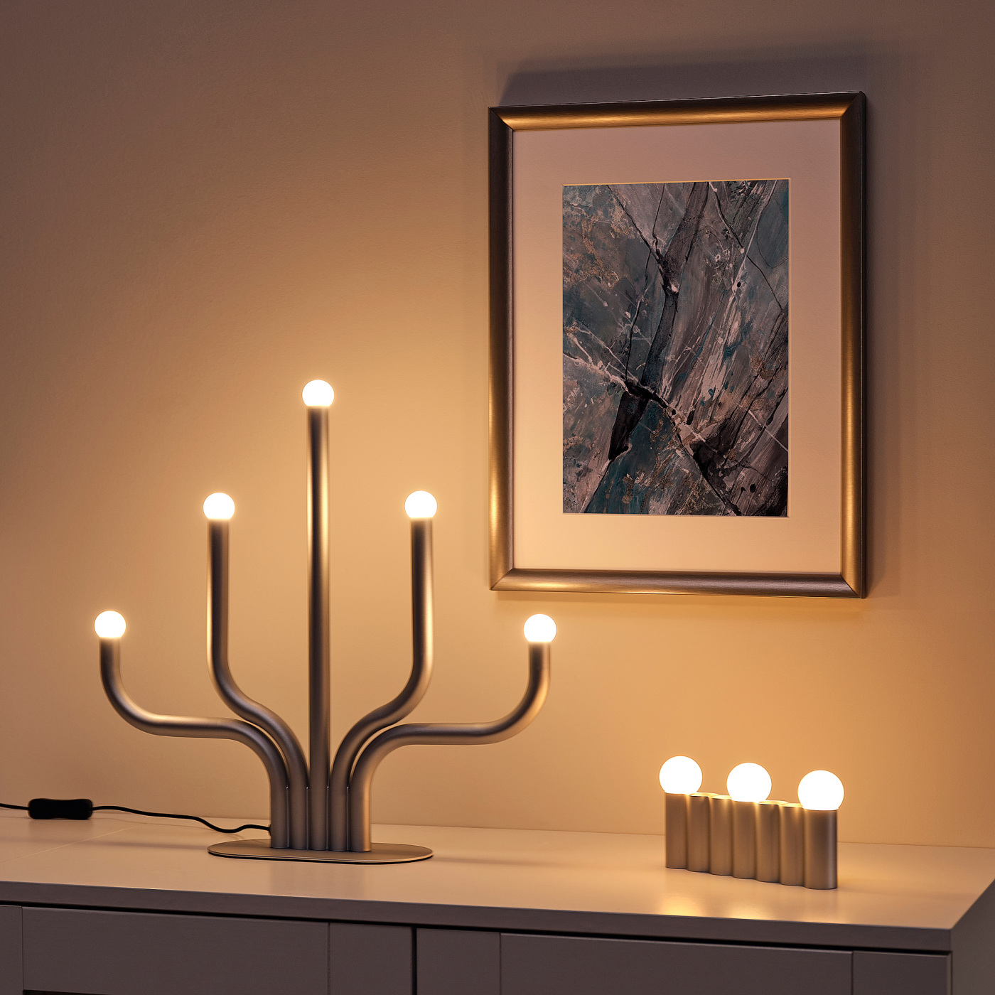FRÖJDA LED table decoration silver-colour - IKEA