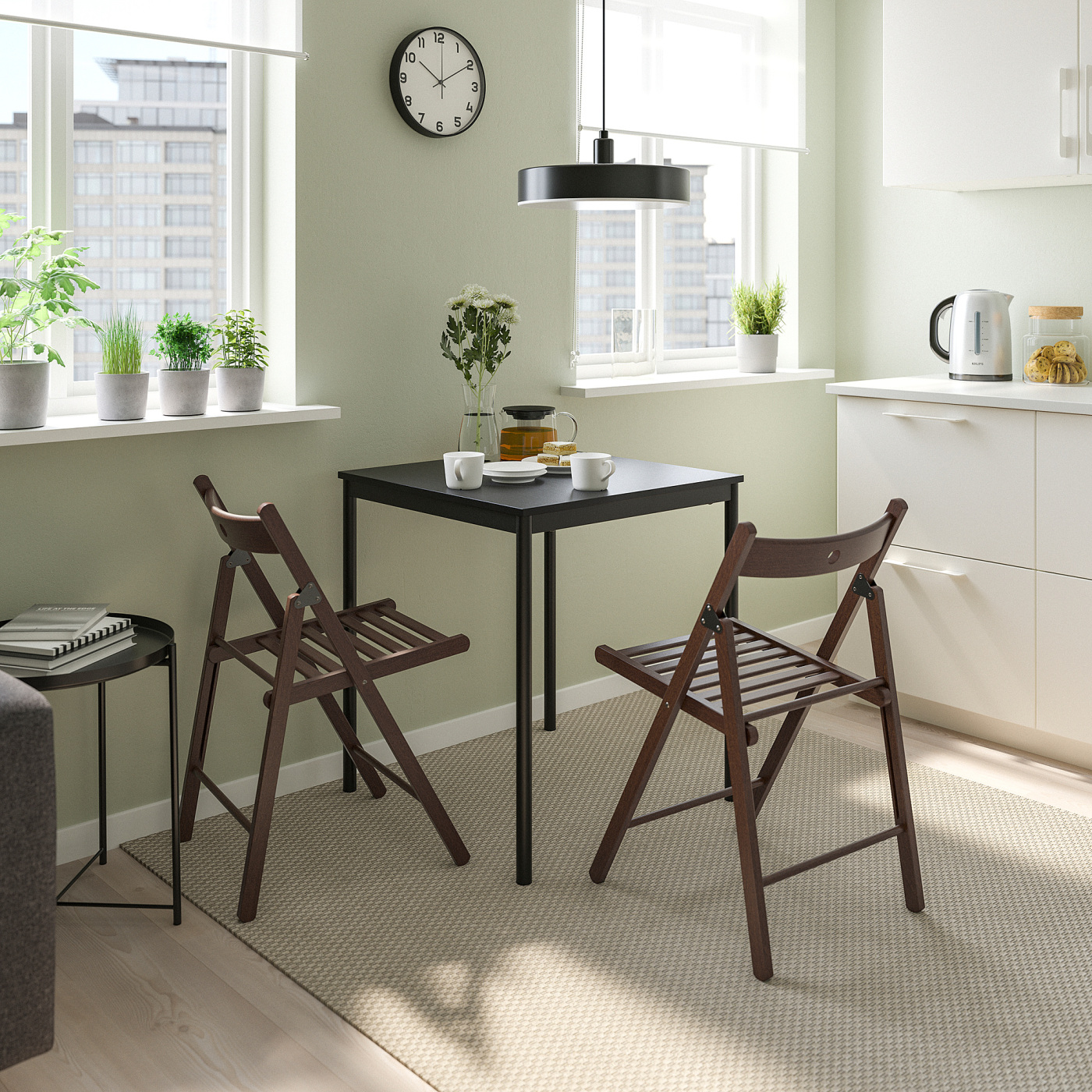 【IKEA FRÖSÖVI折りたたみチェア／2脚セット・ダークブラウン】 FRÖSVI folding chair brown - IKEA
