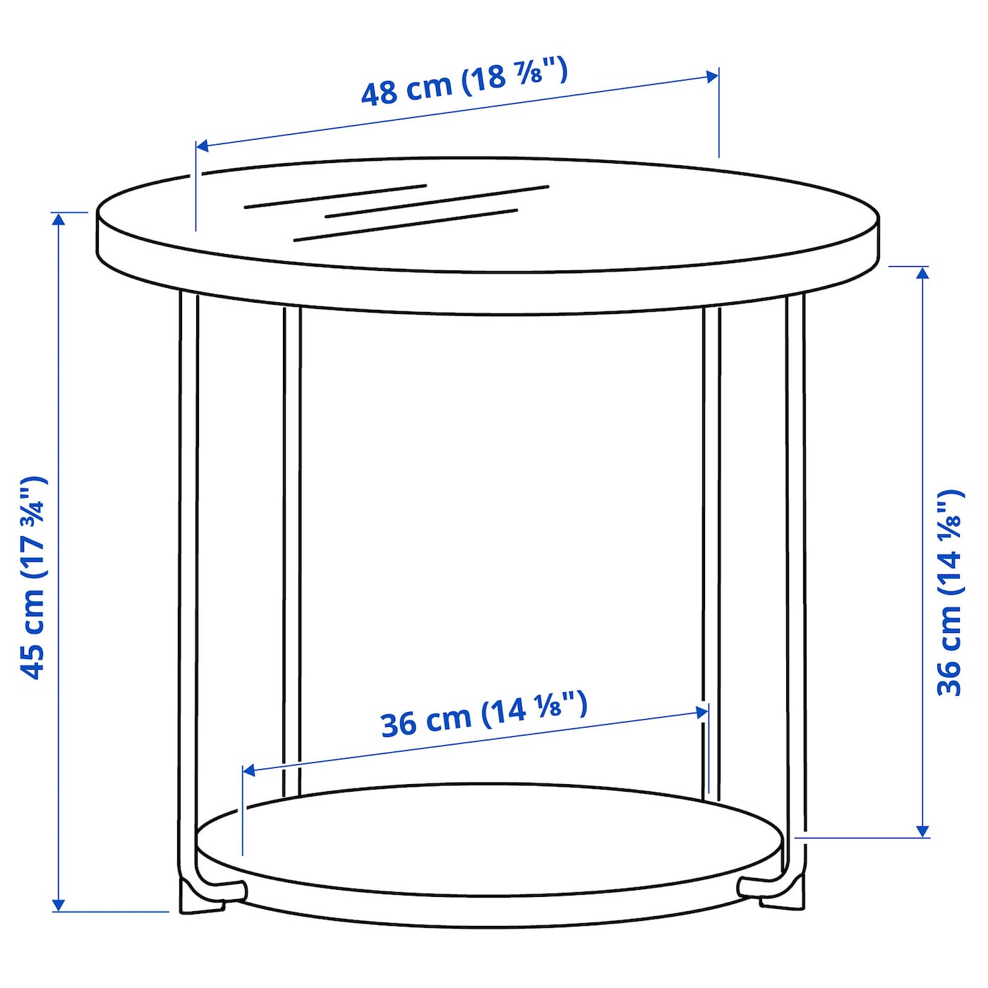 FRÖTORP side table anthracite marble effect/black glass - IKEA