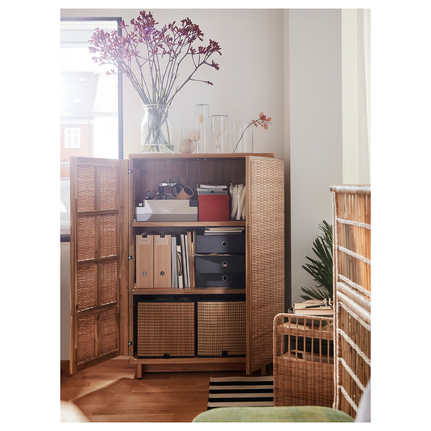 Ikea rattan cabinet discount