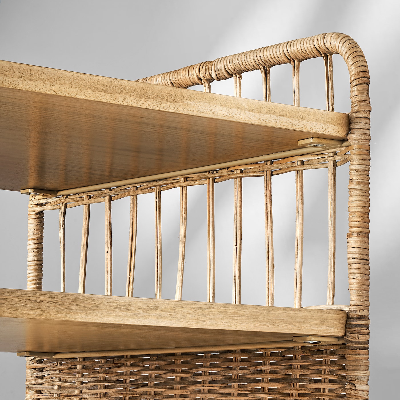 FRYKSÅS storage unit on castors rattan - IKEA