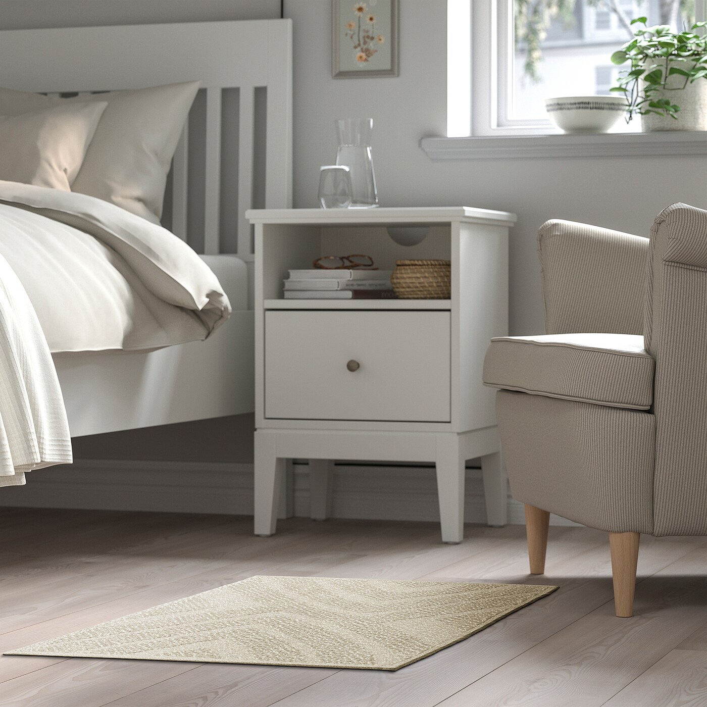 新品未使用！IKEA FULLMAKTフルマクトラグ　屋外　屋内　200✖️300 FULLMAKT rug flatwoven, in/outdoor, beige/mélange, 5'7