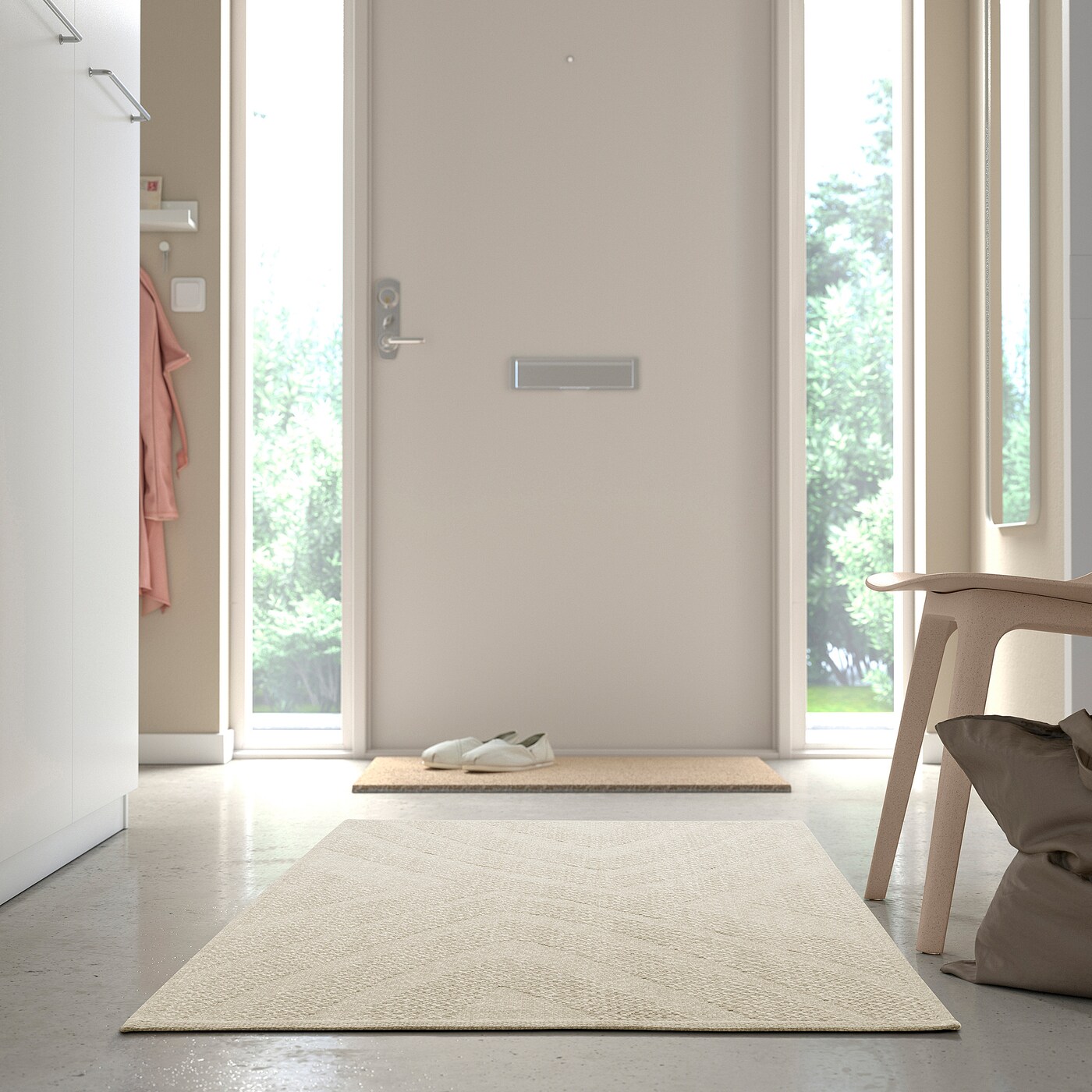 FULLMAKT rug flatwoven, in/outdoor beige/mélange - IKEA