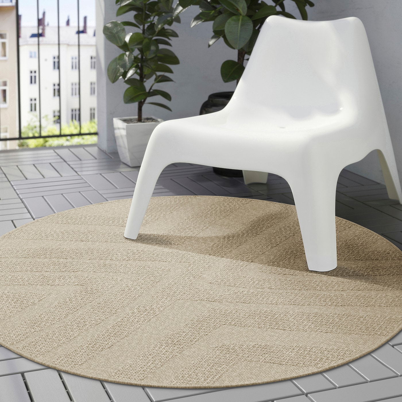 新品未使用！IKEA FULLMAKTフルマクトラグ　屋外　屋内　200✖️300 FULLMAKT rug flatwoven, in/outdoor, beige/mélange, 5'7