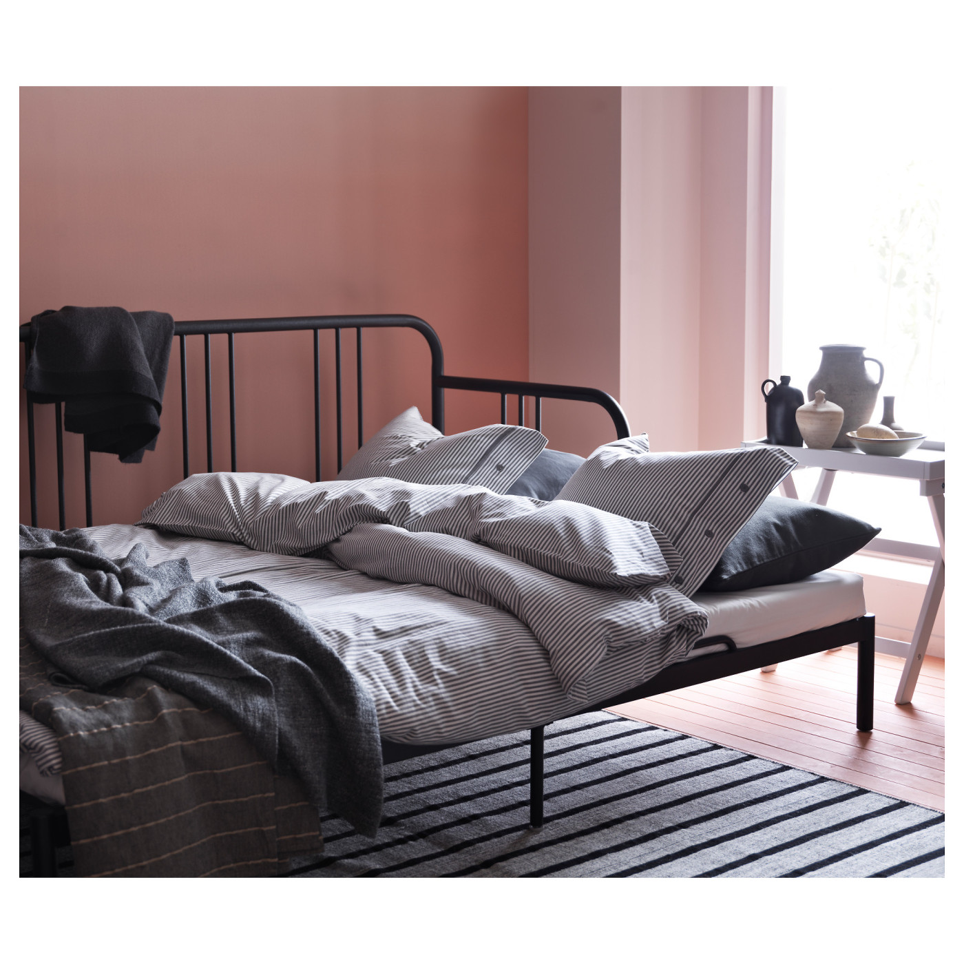 【SSS+】 IKEA　FYRESDAL 　ダブルベッド FYRESDAL day-bed frame black - IKEA
