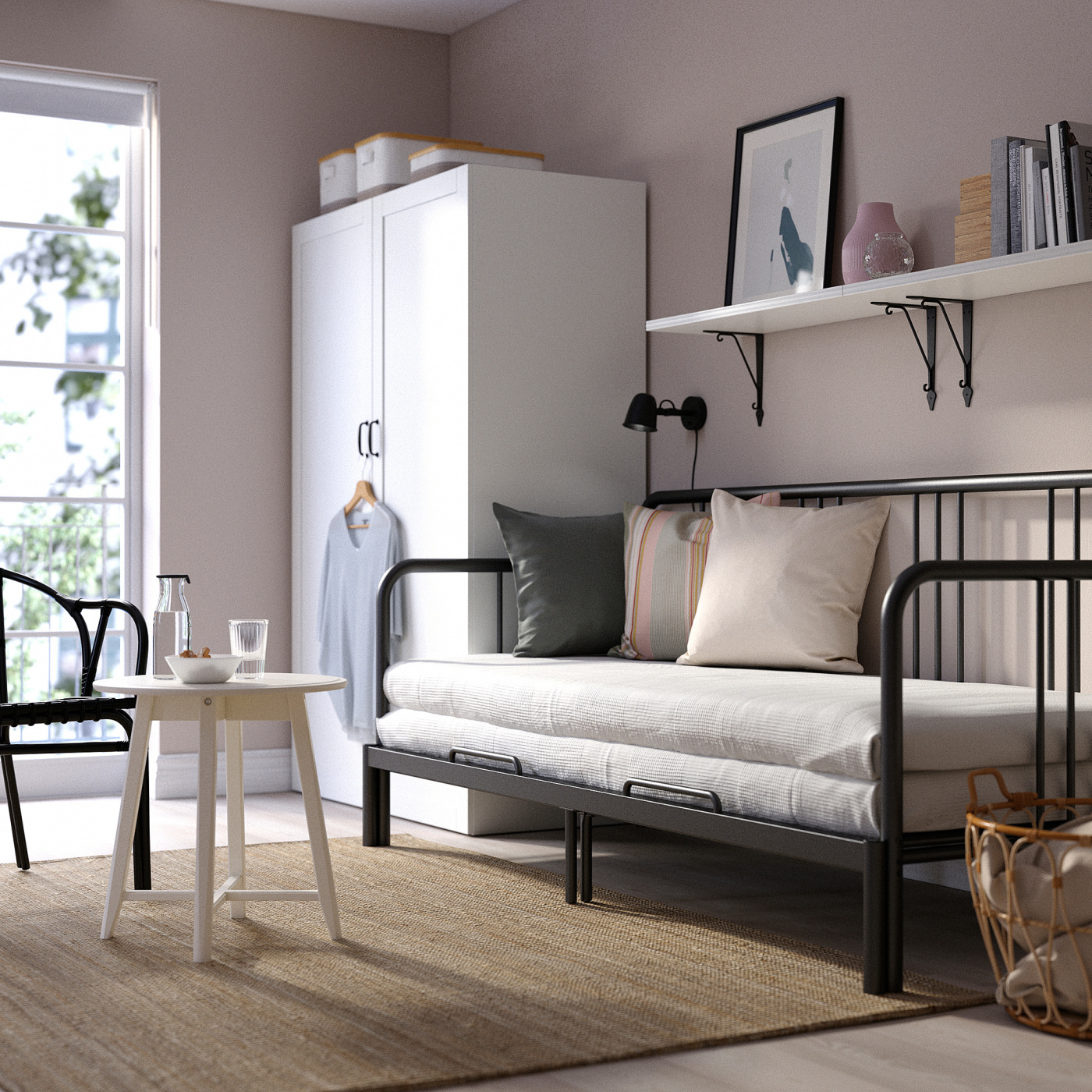FYRESDAL day-bed frame black - IKEA