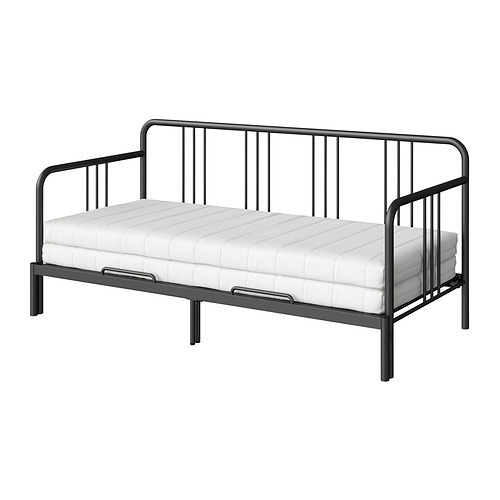 KOPARDAL bed frame grey/Luröy - IKEA