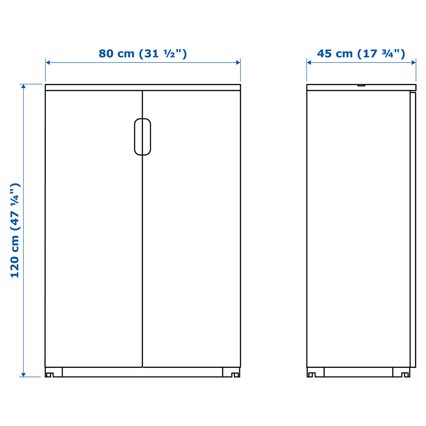 GALANT cabinet with doors black stained ash veneer - IKEA