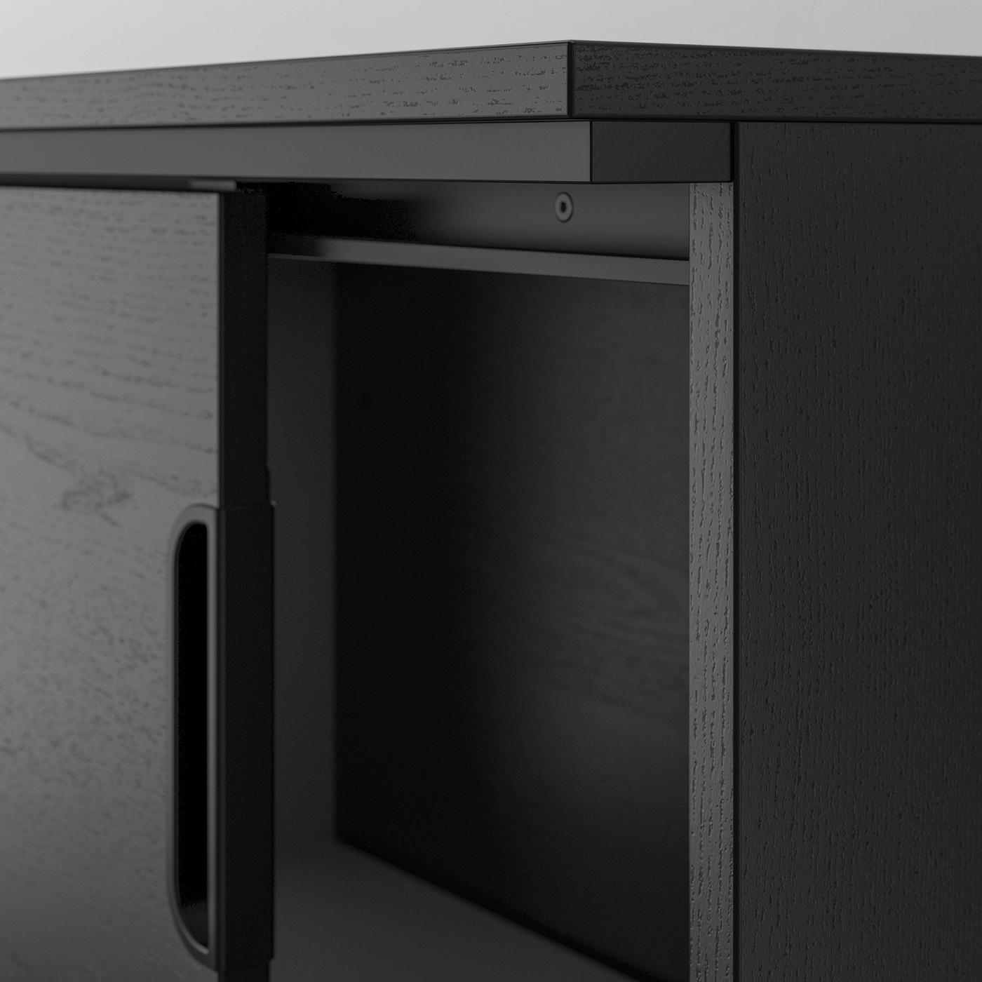 GALANT cabinet with sliding doors black stained ash veneer - IKEA
