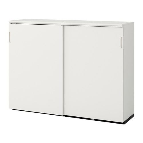 GALANT storage combination w sliding doors white - IKEA