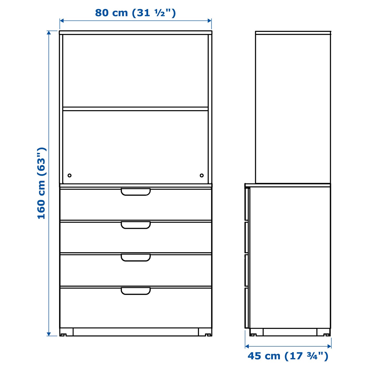 GALANT storage combination with drawers white - IKEA