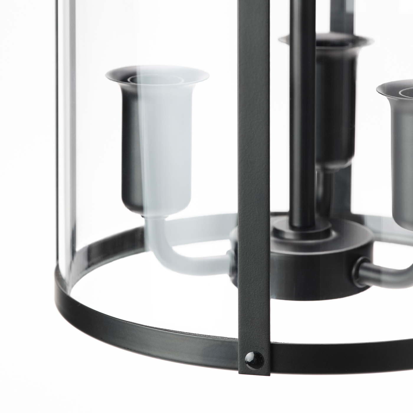 GALJON pendant lamp black/transparent glass - IKEA