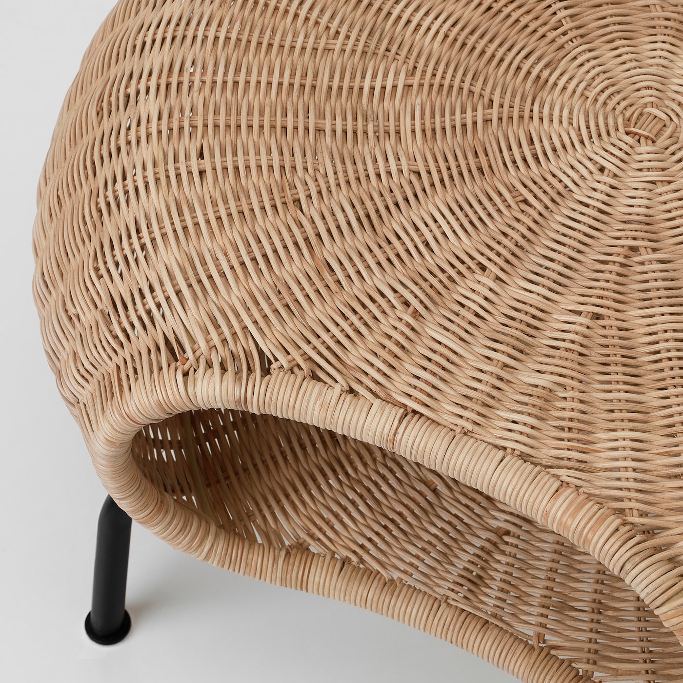 GAMLEHULT footstool with storage rattan/anthracite - IKEA