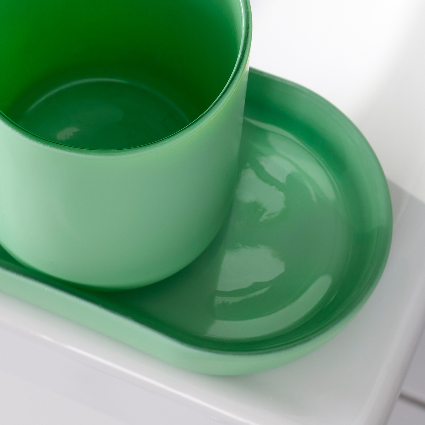 GANSJÖN 3-piece bathroom set light green - IKEA