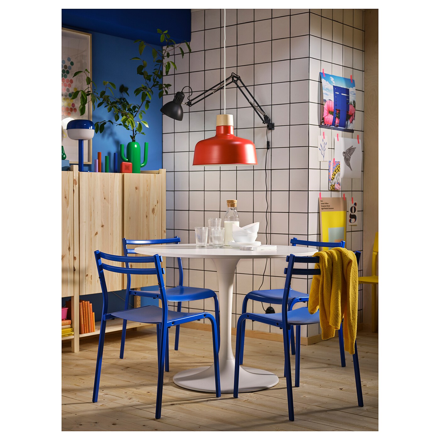GENESÖN chair metal/blue - IKEA