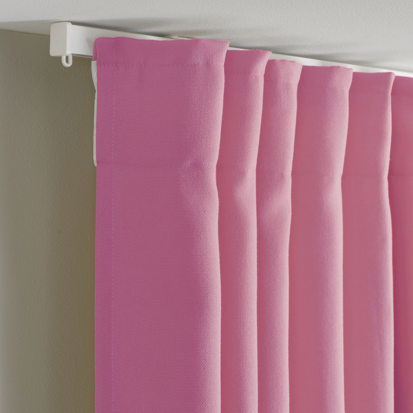 GINSTMOTT curtains, 1 pair pink/with heading tape - IKEA
