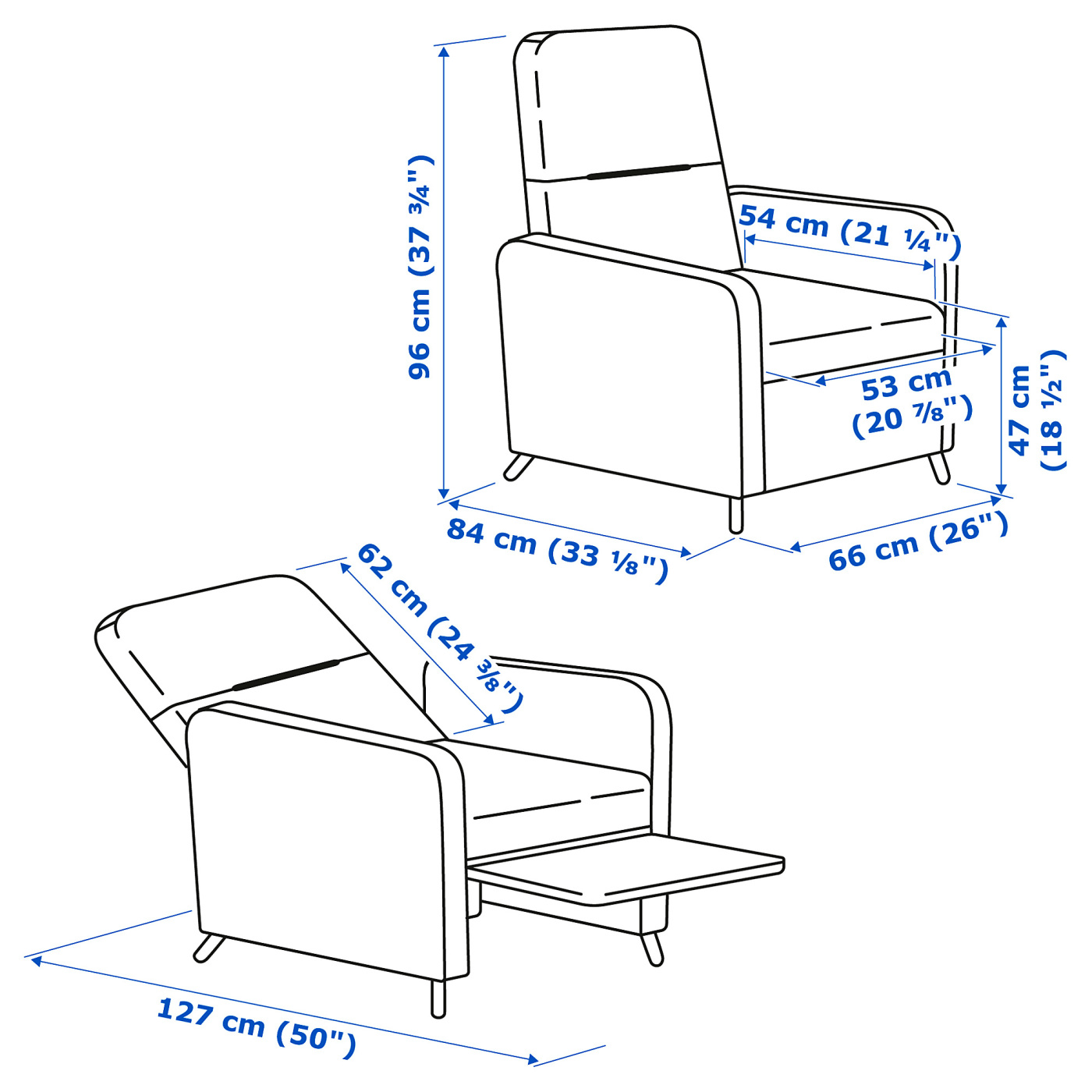 GISTAD recliner Bomstad black - IKEA