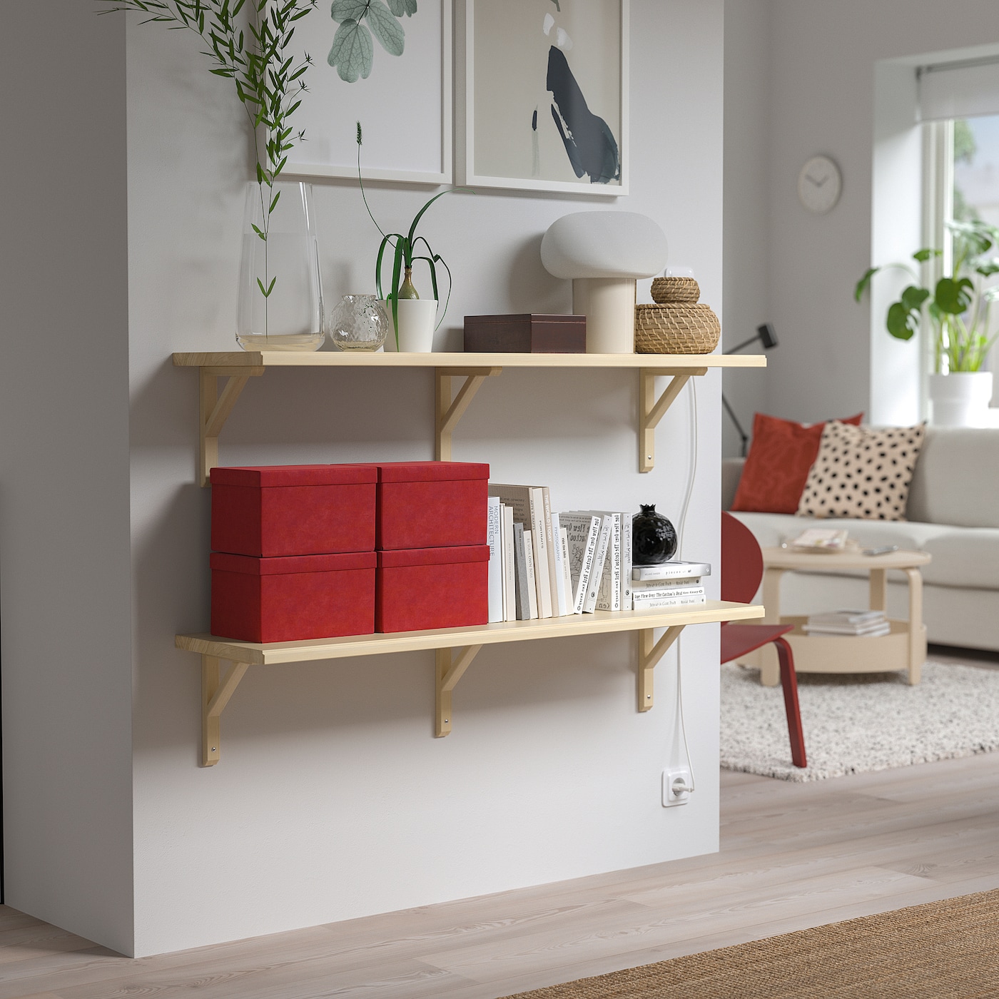 GJÄTTA storage box with lid velvet brown-red - IKEA