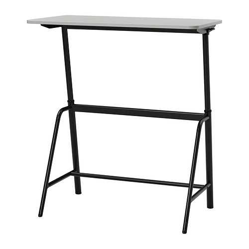 GLADHÖJDEN desk sit/stand light grey/anthracite - IKEA