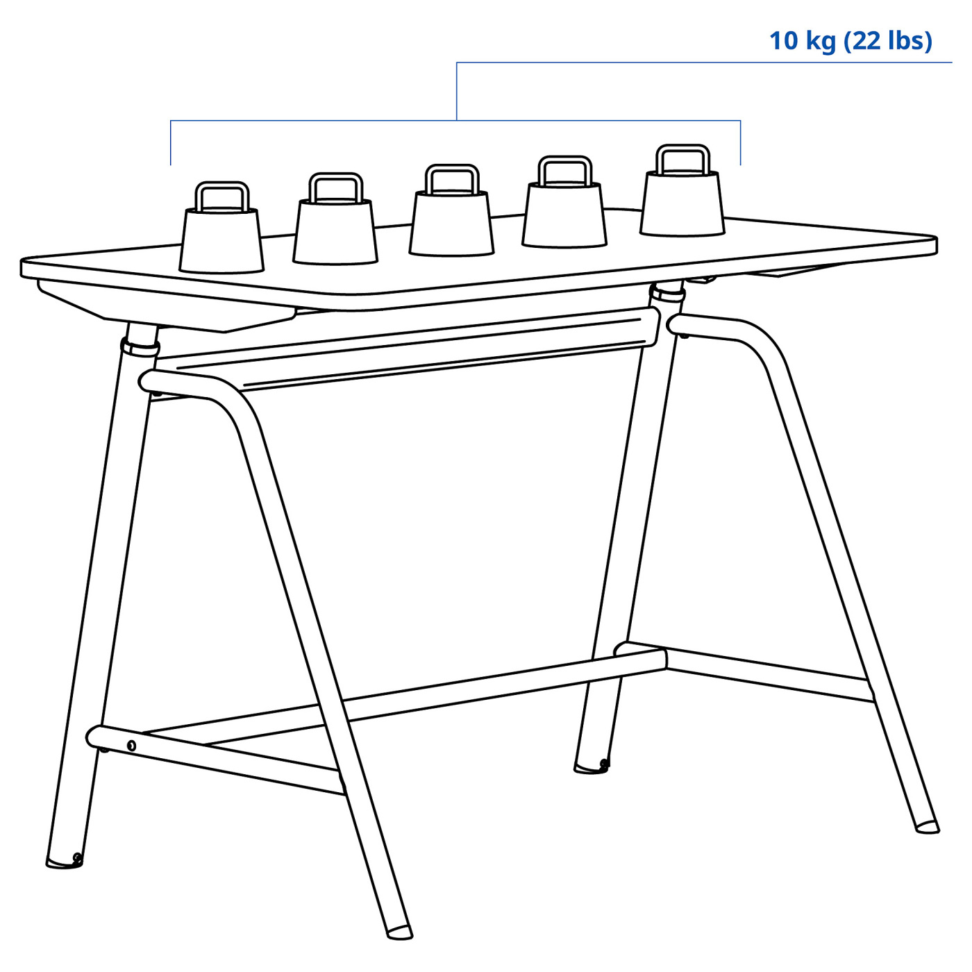 GLADHÖJDEN desk sit/stand light grey/anthracite - IKEA