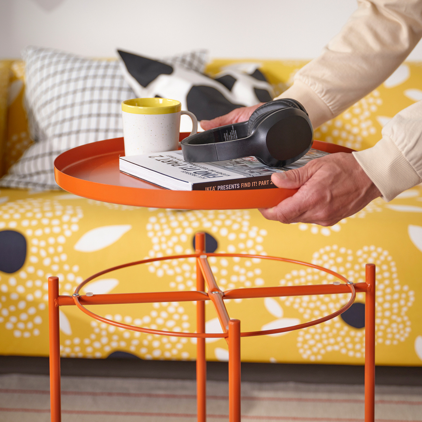 GLADOM tray table bright orange - IKEA