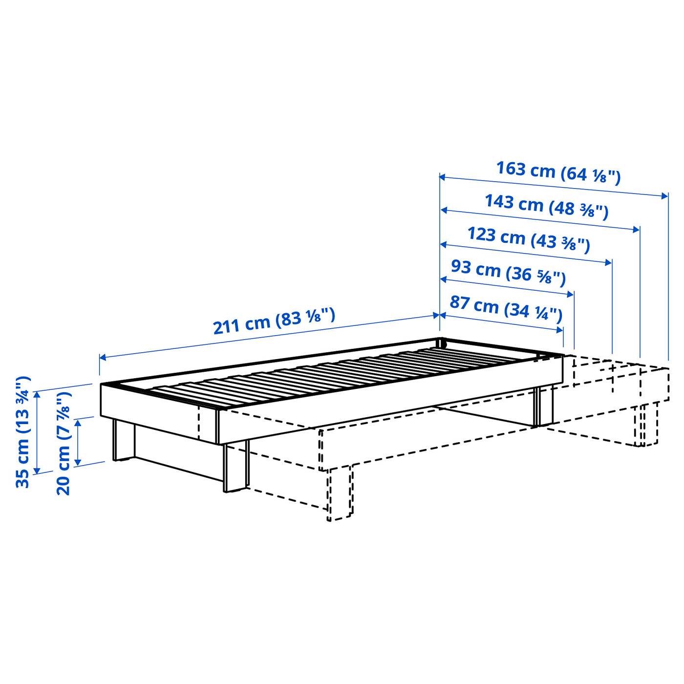 GLAMBERGET extendable bed pine - IKEA