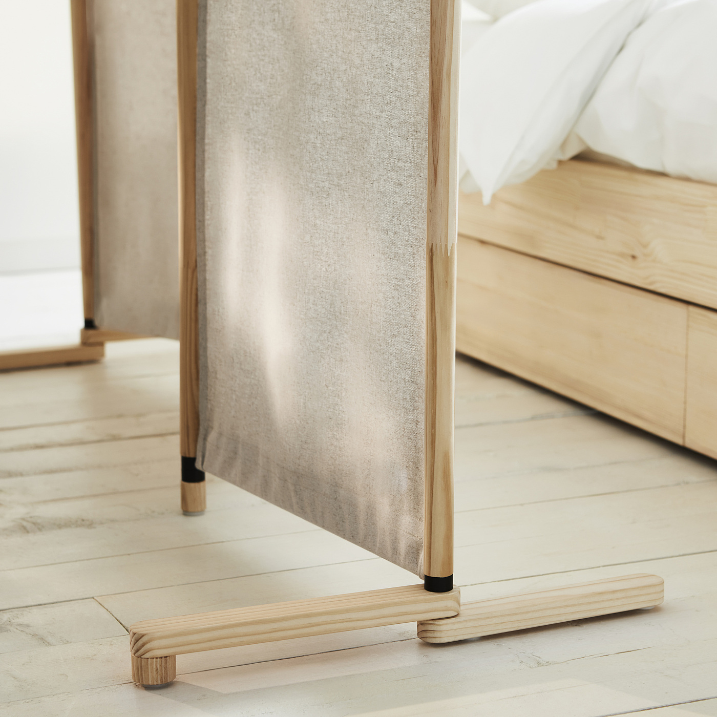 GLAMBERGET room divider pine/Katorp beige - IKEA