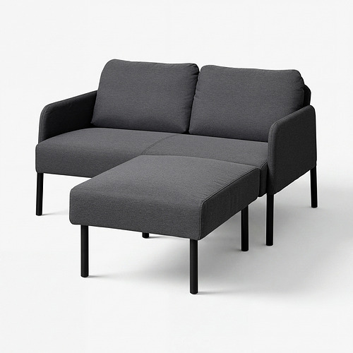 GLOSTAD 2-seat sofa Knisa medium blue - IKEA