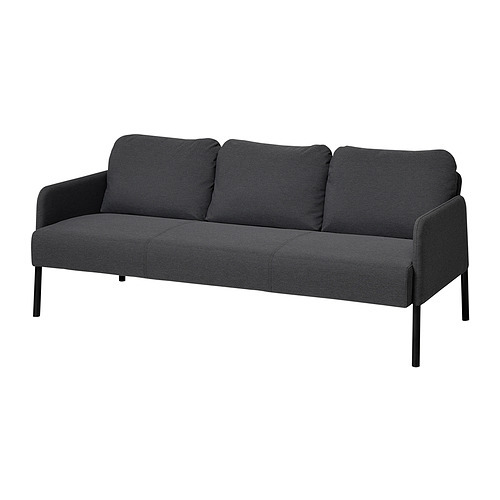 GLOSTAD 2-seat sofa Knisa medium blue - IKEA