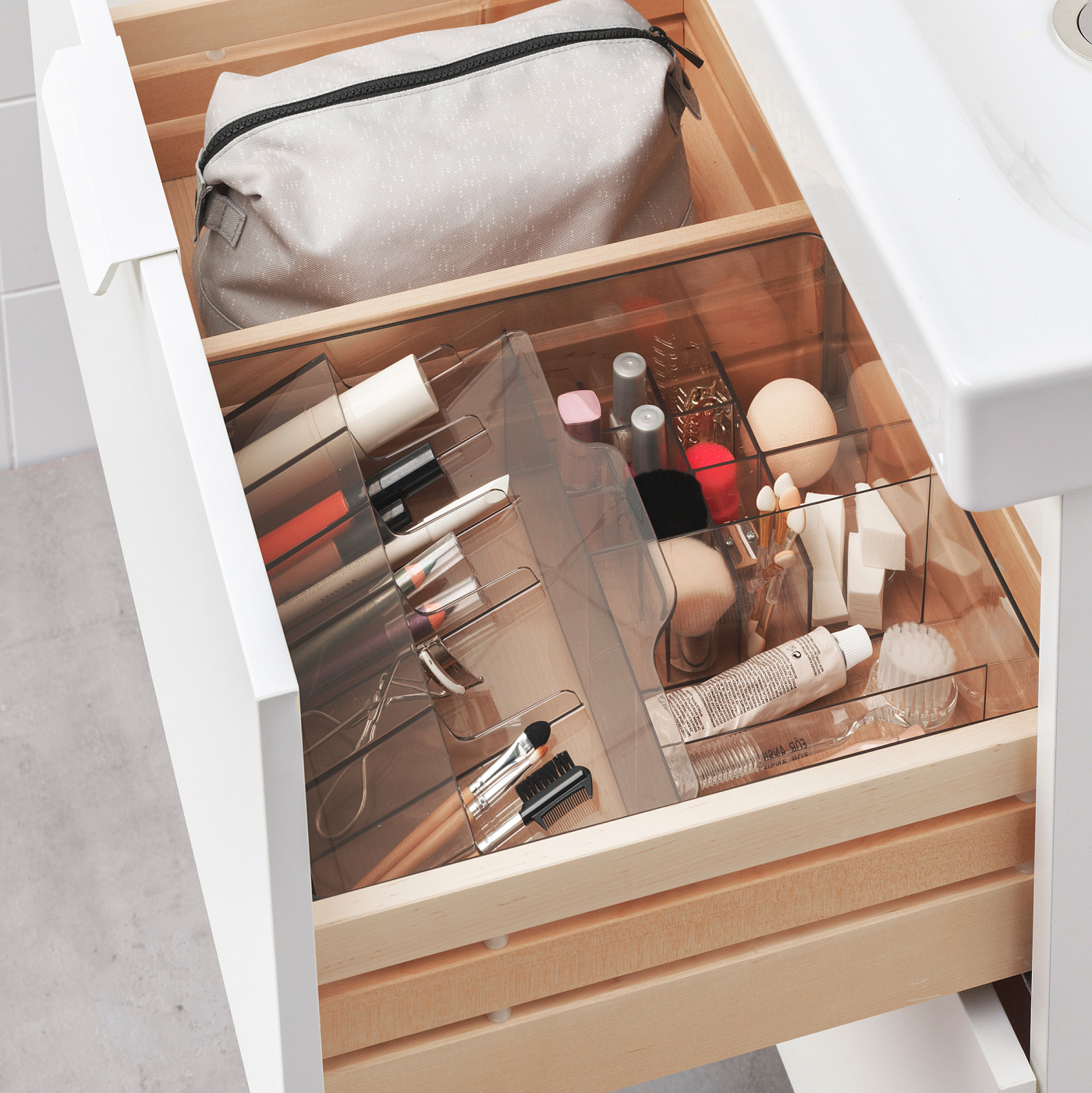 GODMORGON box with compartments smoked - IKEA