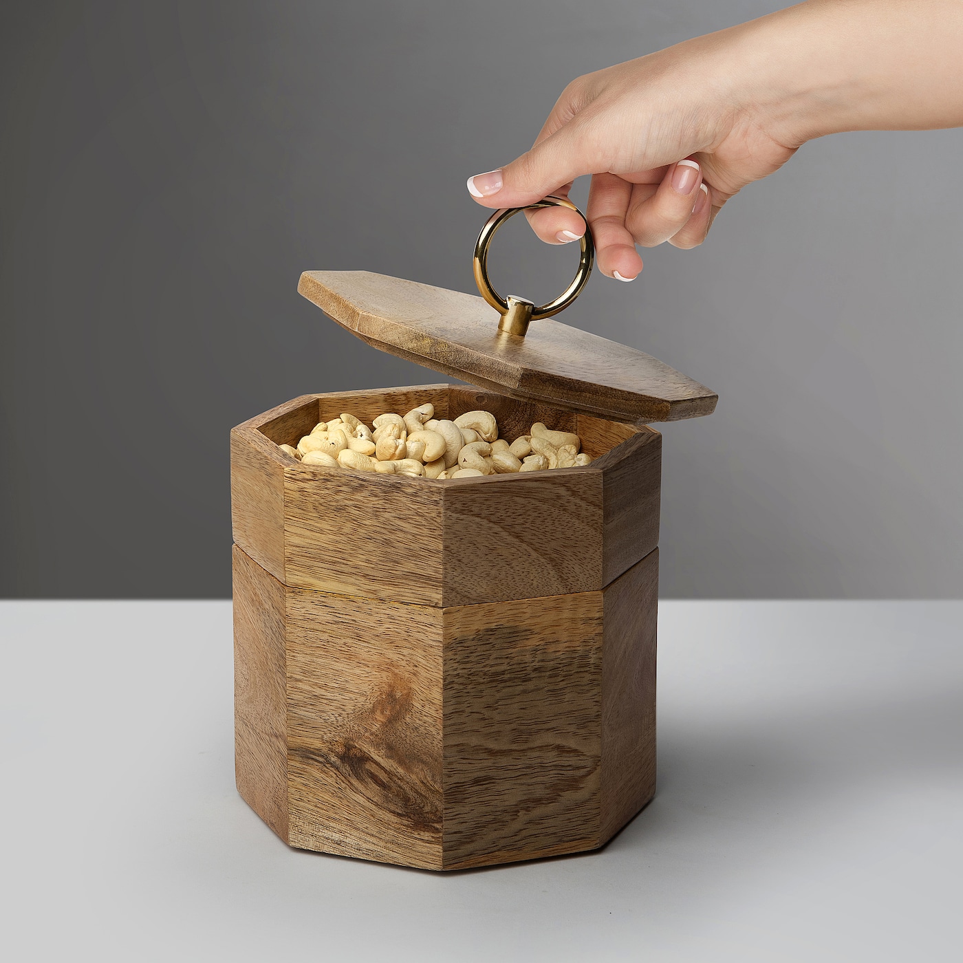 GOKVÄLLÅ box with lid wood - IKEA