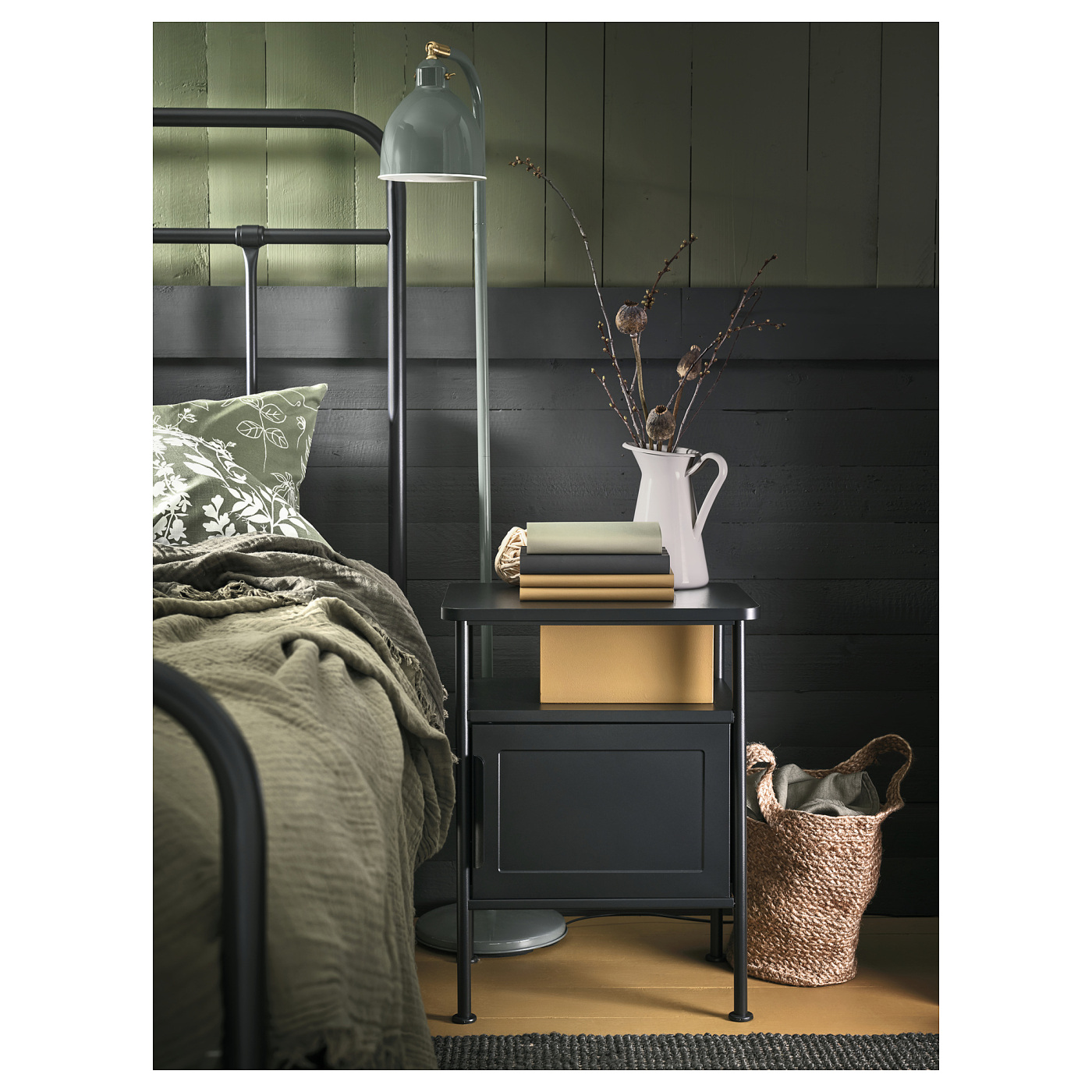 GRÅFJÄLLET bedside table anthracite - IKEA
