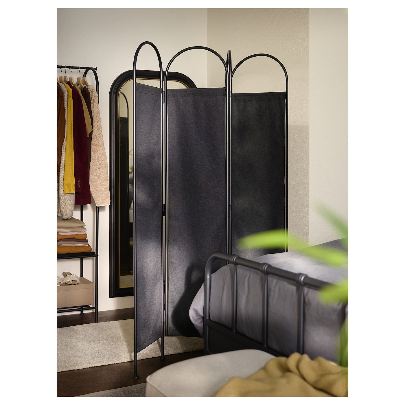 GRÅFJÄLLET room divider anthracite - IKEA