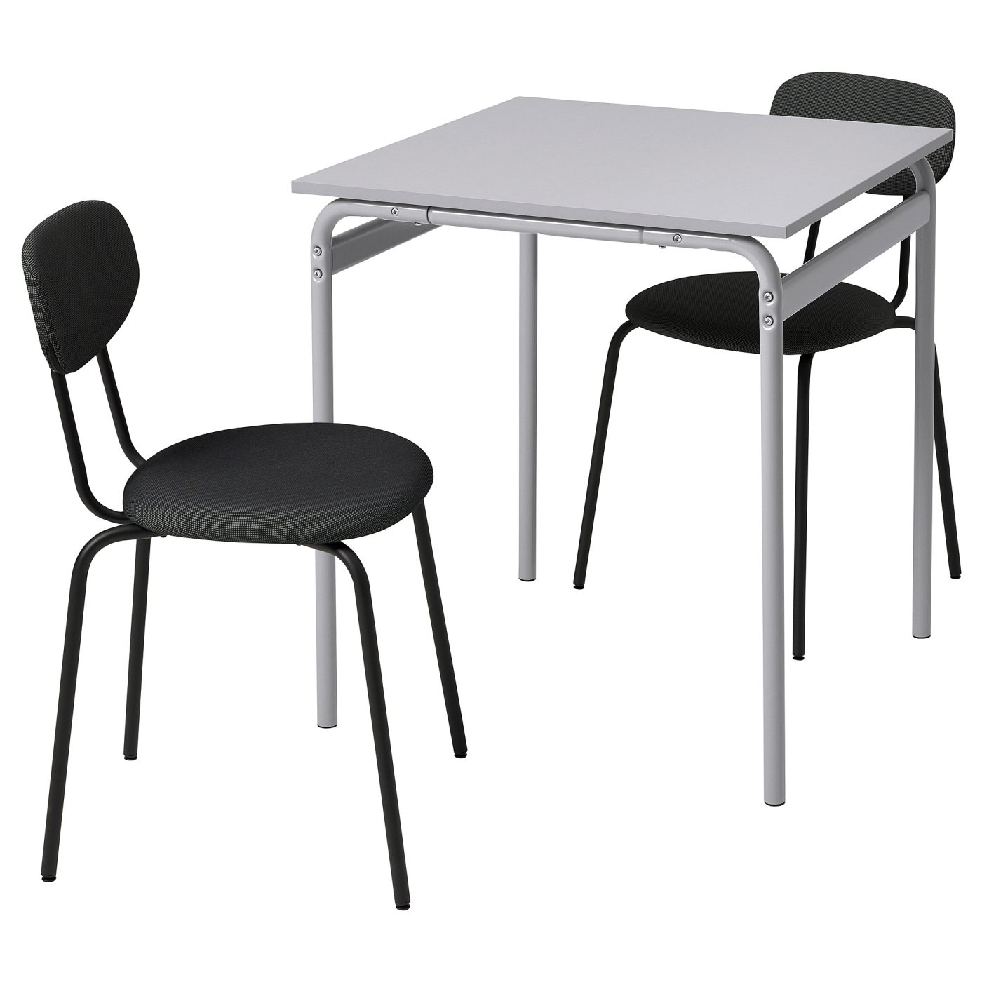 GRÅSALA / ÖSTANÖ table and 2 chairs grey/Remmarn dark grey - IKEA