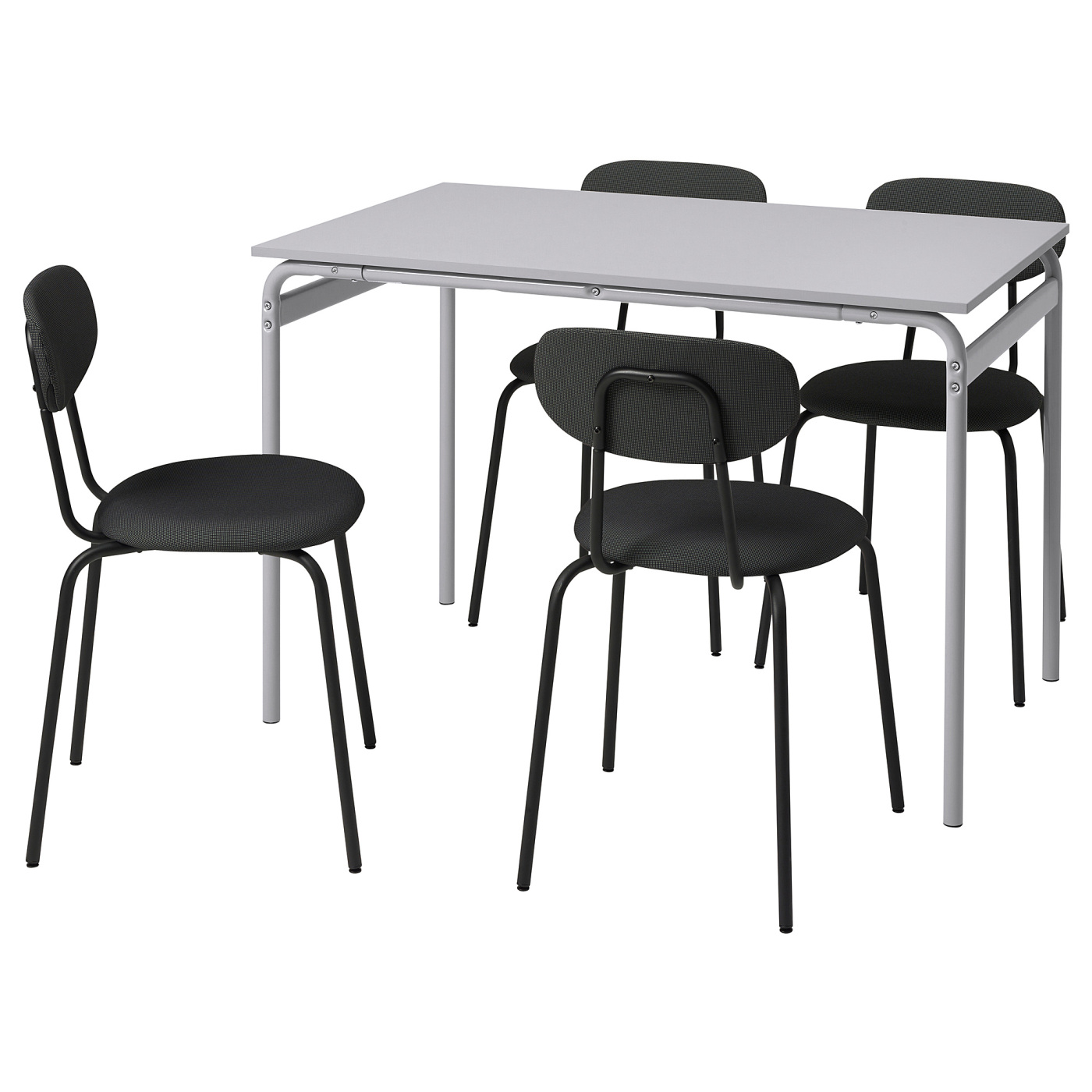 IKEA GRASALA テーブル 110cm グレー ダイニング 4人用 GRÅSALA / ÖSTANÖ table and 4 chairs grey/Remmarn dark grey - IKEA