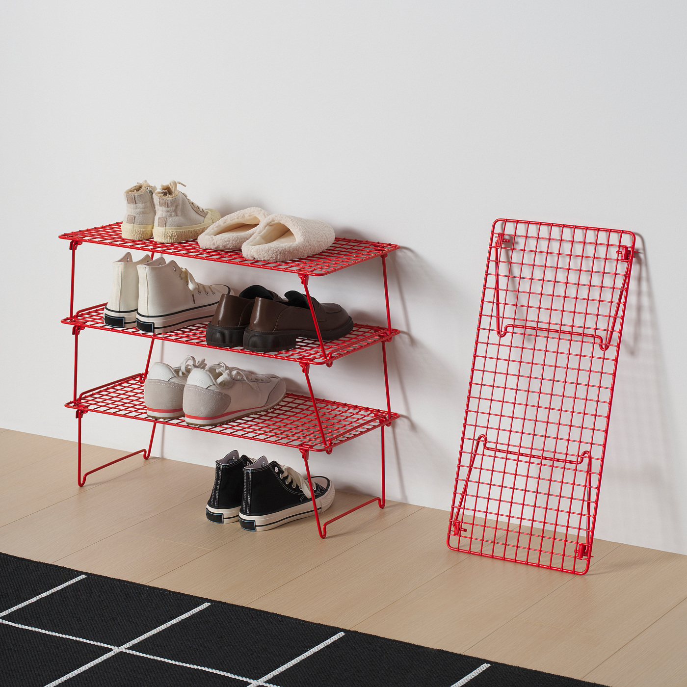 GREJIG shoe rack bright red - IKEA