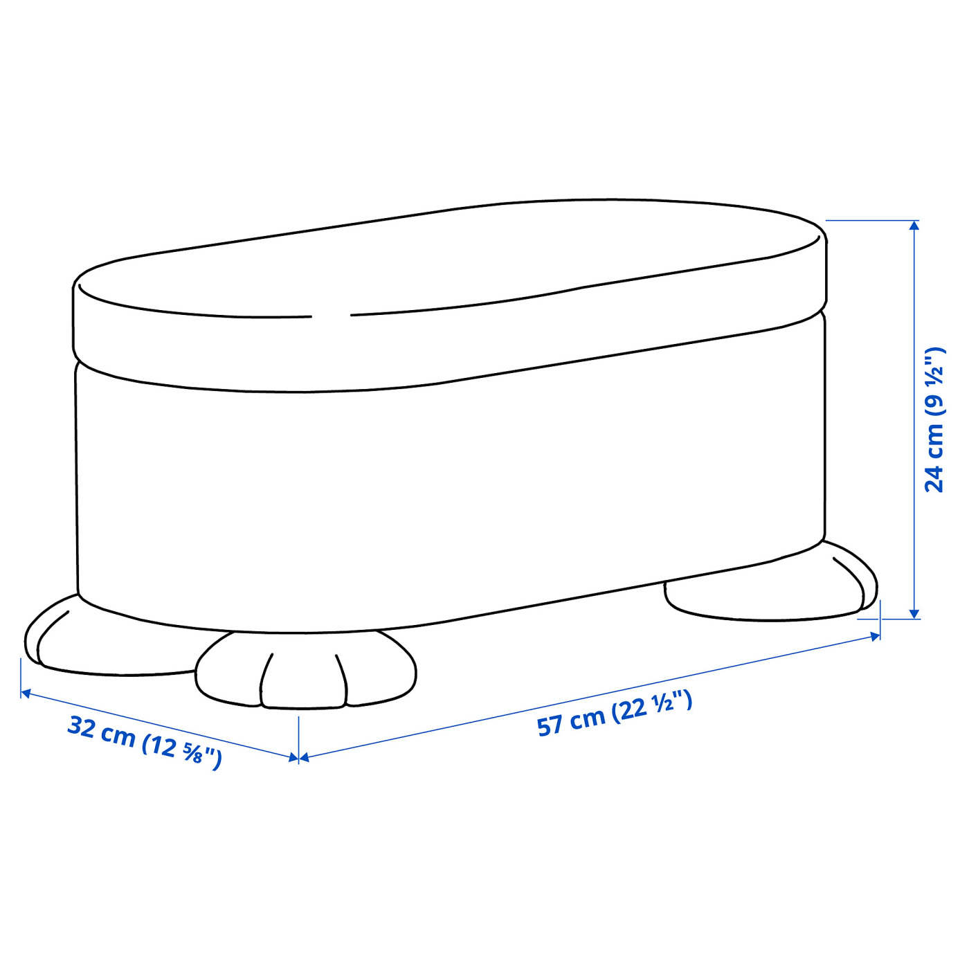 GREJSIMOJS pouffe with storage yellow - IKEA