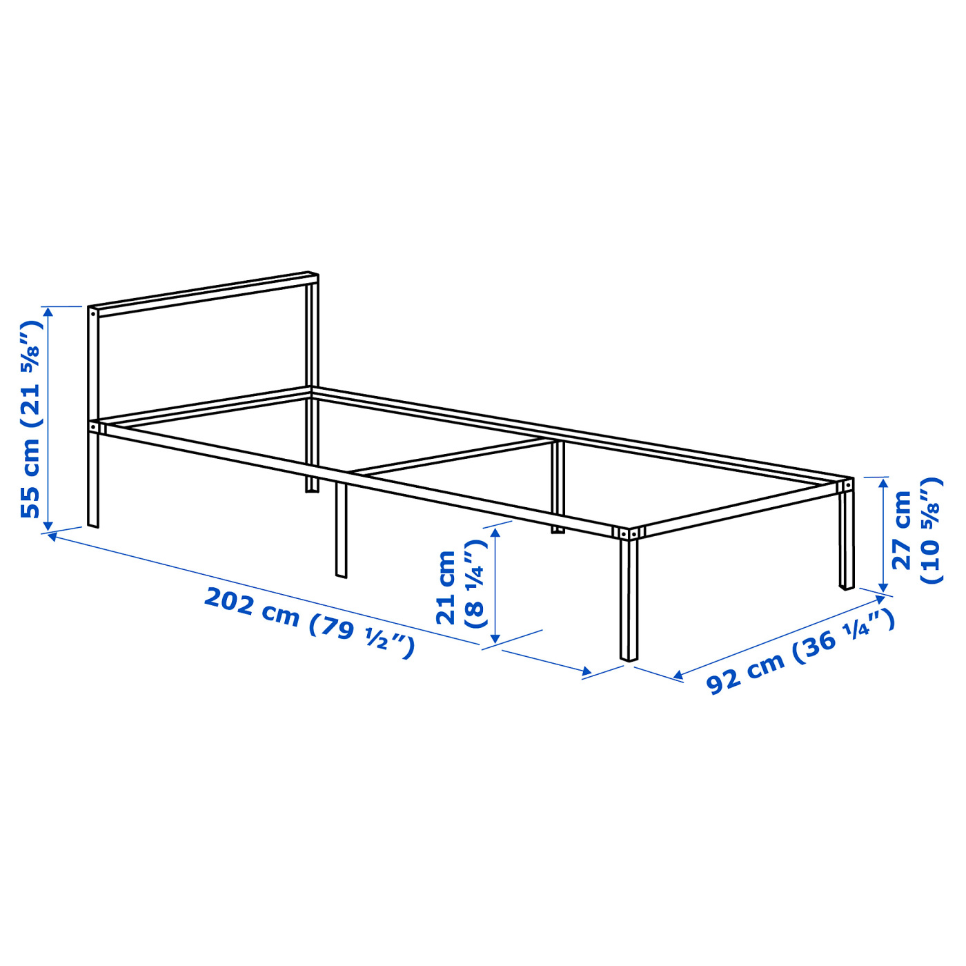 GRIMSBU bed frame white - IKEA