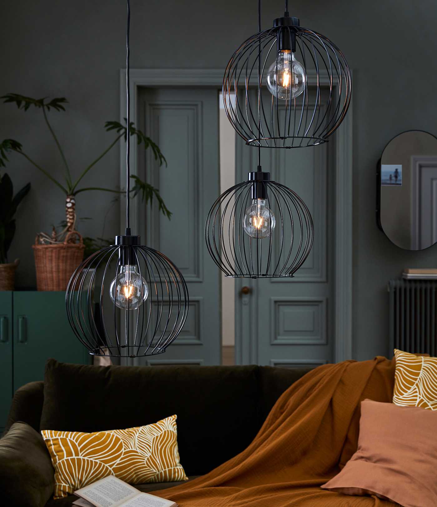 GRINDFALLET pendant lamp black - IKEA