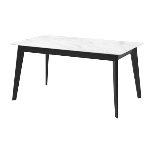 STENARED dining table stone effect quartz bamboo IKEA
