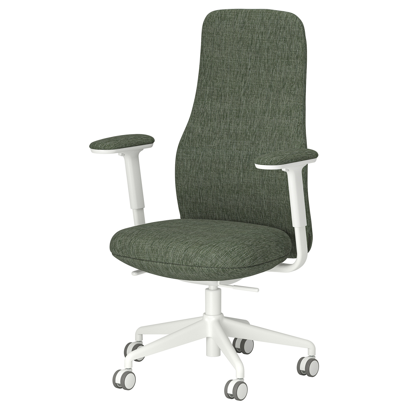 GRÖNFJÄLL office chair with armrests Letafors grey-green/white - IKEA
