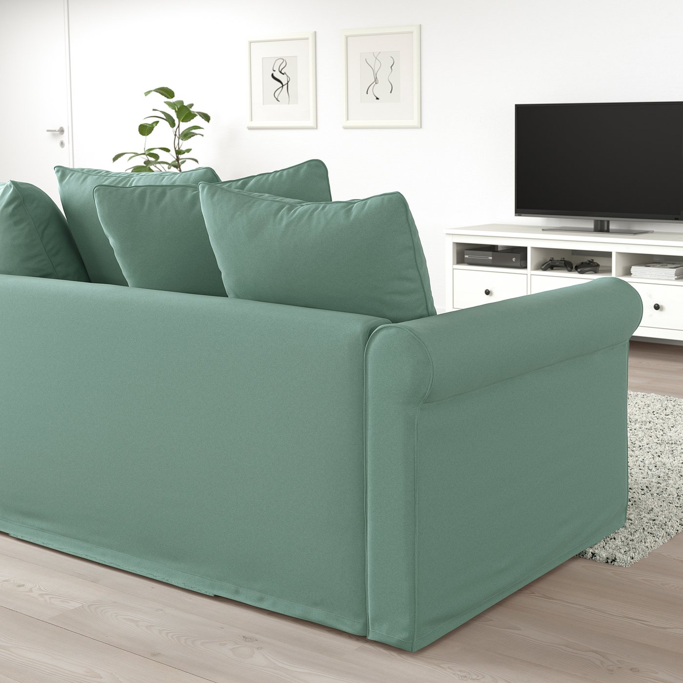 GRÖNLID 3-seat sofa Ljungen light green - IKEA