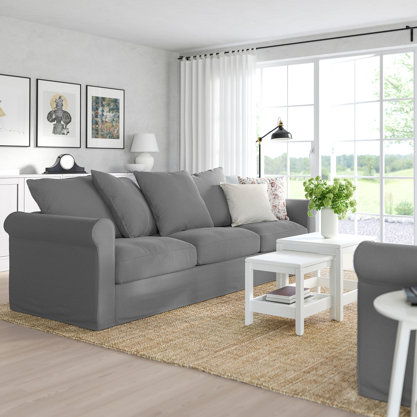 GRÖNLID 3-seat sofa Ljungen medium grey - IKEA