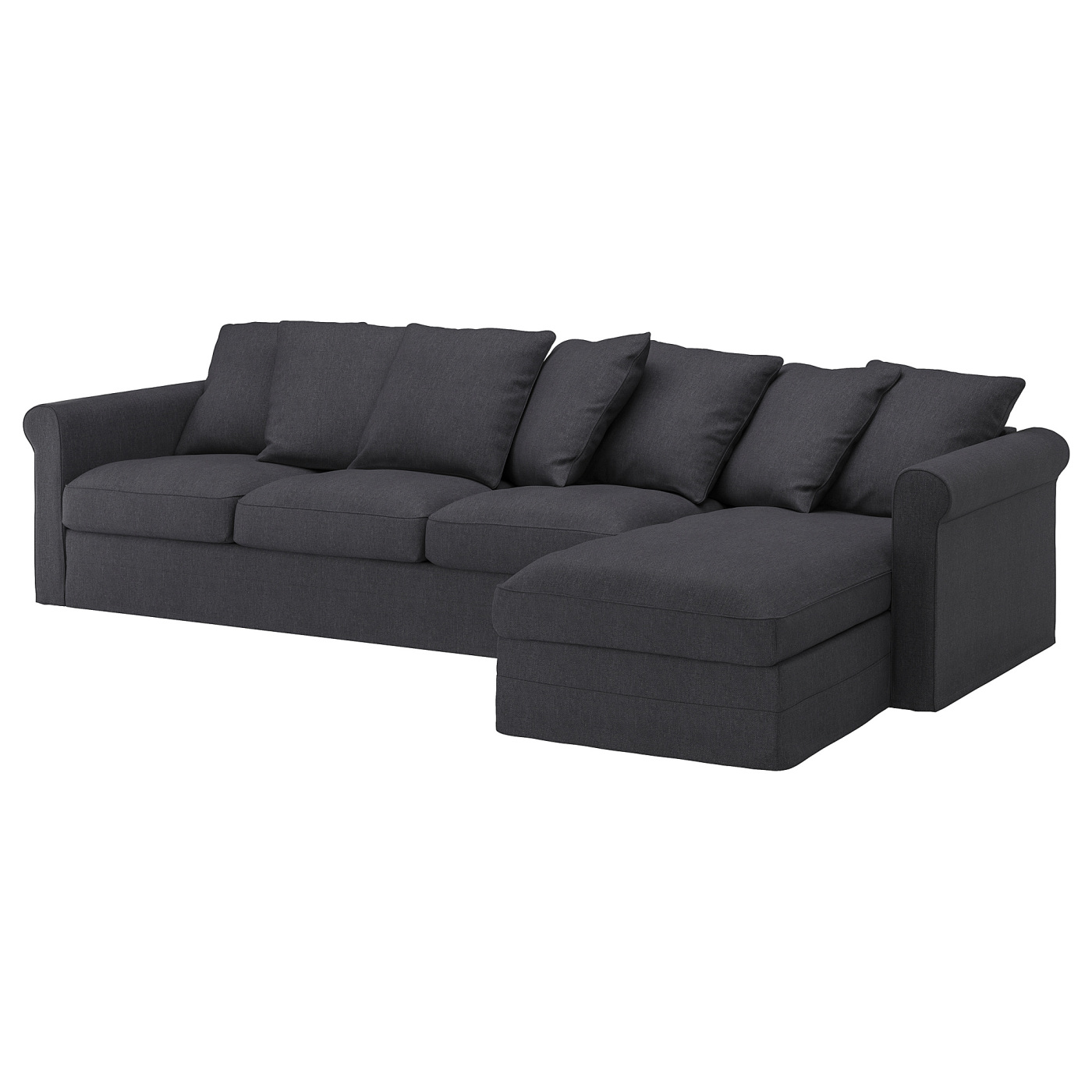 GRÖNLID 4-seat sofa with chaise longue Sporda dark grey - IKEA