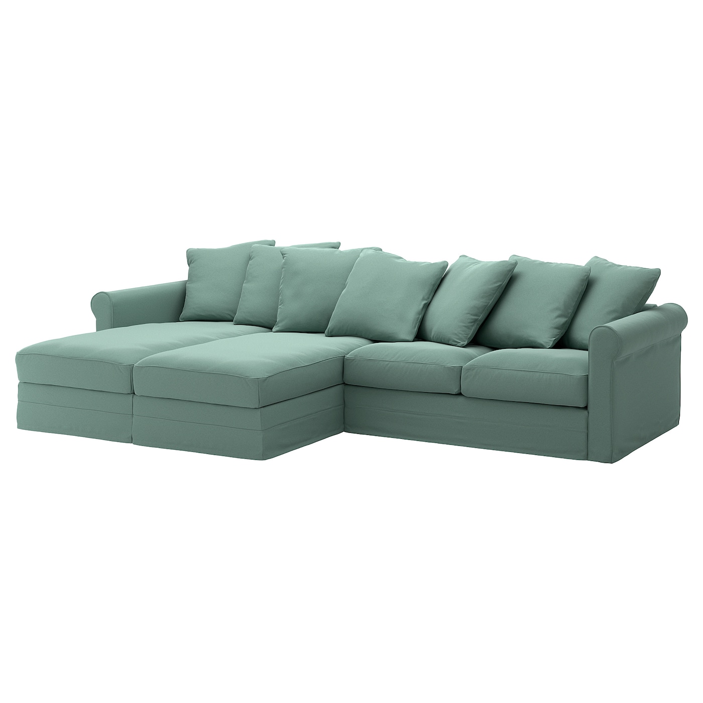 GRÖNLID 4-seat sofa with chaise longues Ljungen light green - IKEA